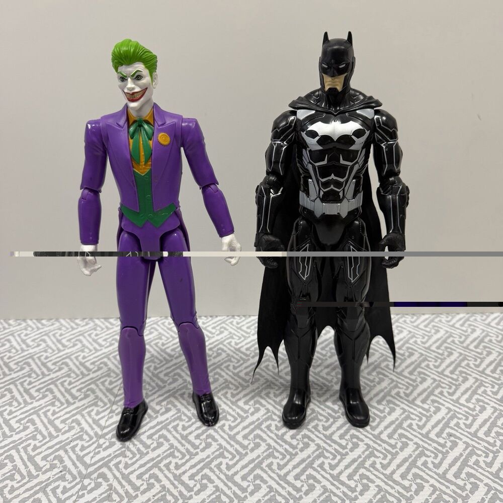 Spin Master DC Comics 11” Bat-Tech Batman & Joker Action Figures Lot of 2